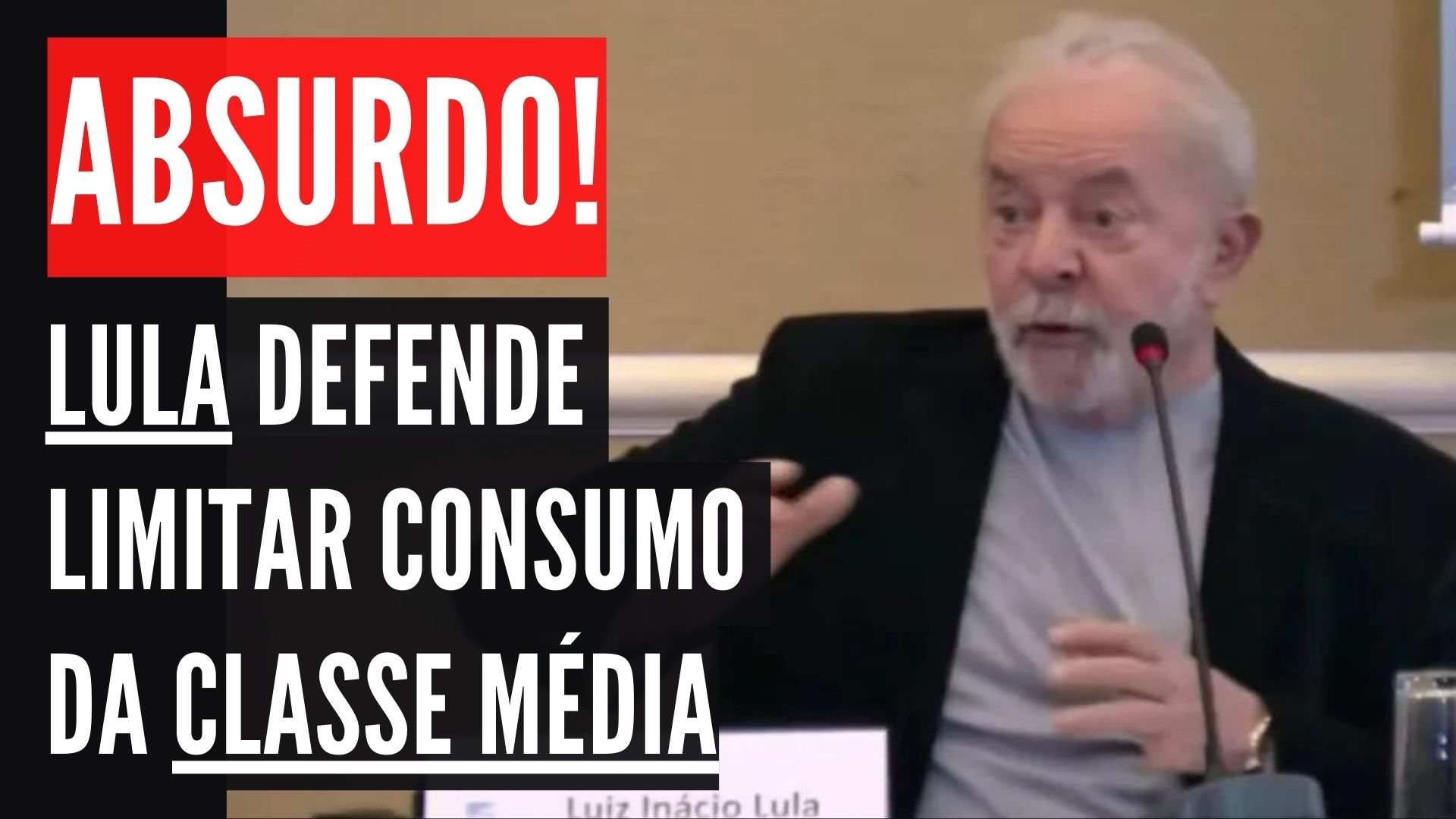 [VIDEO] Lula sugere limitar poder de compra da classe média: "Ostenta demais. Uma TV, por casa, está bom"