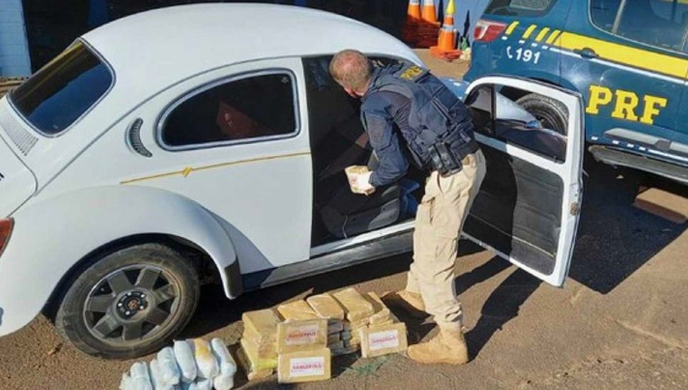 Homem foi preso ao transportar R$ 7 milhões de cocaína em um fusca