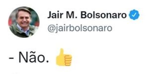 Bolsonaro responde sugestão de Temer para anular indulto: "Não. 👍"