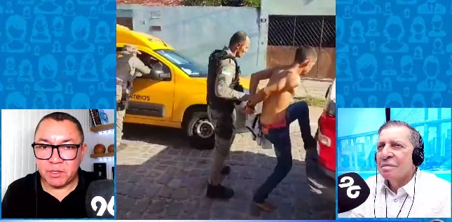 [VIDEO] PM persegue e prende homem que roubou carro dos Correios em Natal